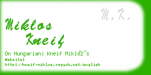 miklos kneif business card